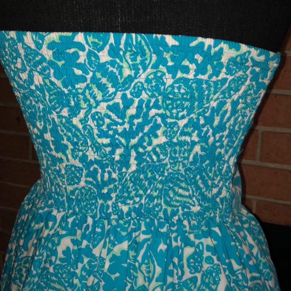 🐚LILLY PULITZER🐚SHELL PRINTED STRAPLESS DRESS🐚 - Picture 5 of 8